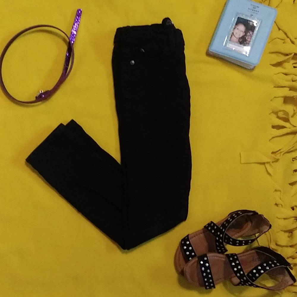 Girls black skinny jeans